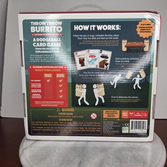Throw Throw Burrito Extreme Outdoor Edition Card Game Party Exploding Kittens - Picture 4 of 5